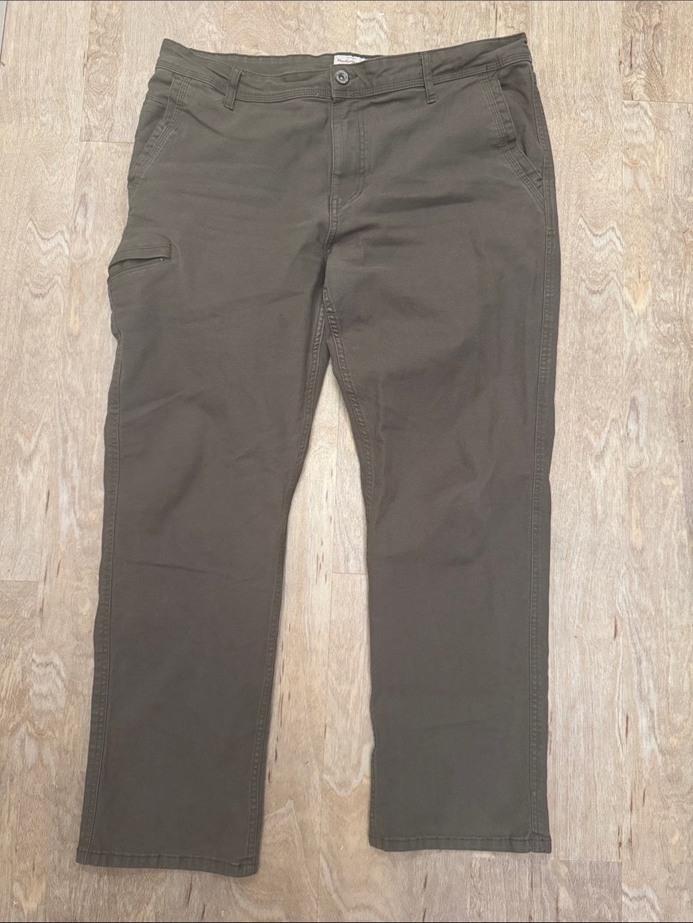 Men's Olive Cargo Pants with Side Utility Pocket